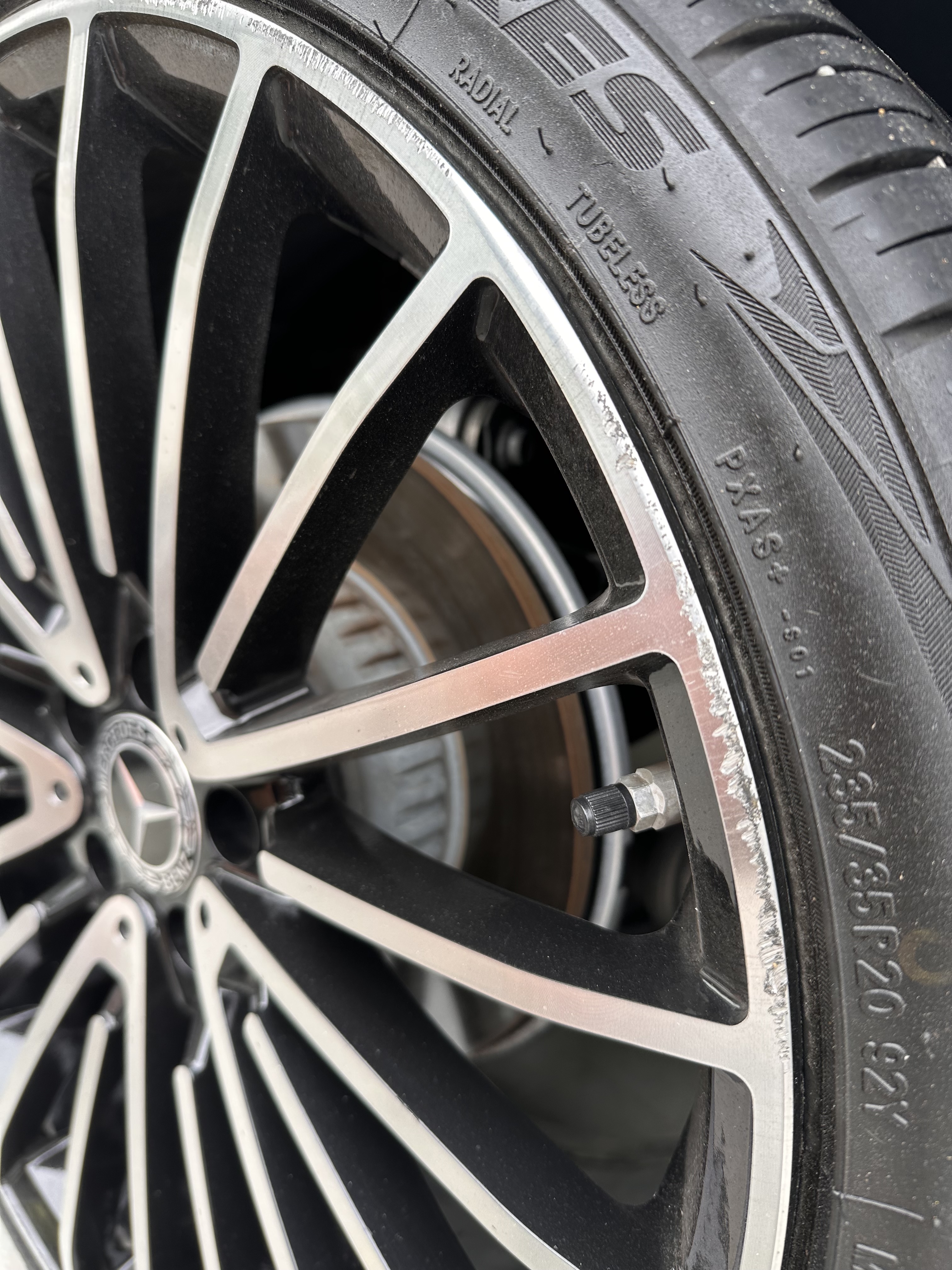 Bixby wheel repair before curb rash damage