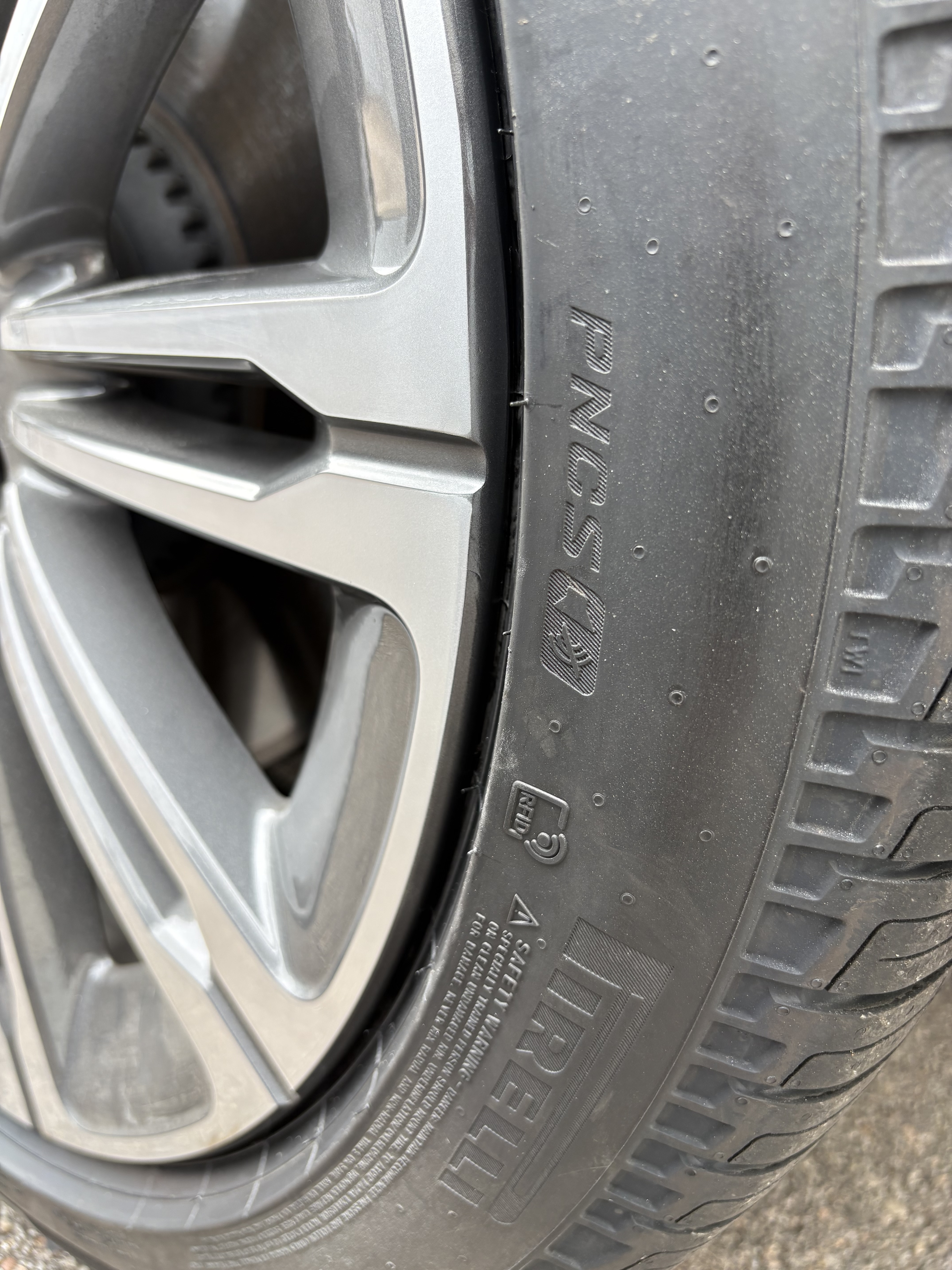 Tulsa curb damage after wheel repair